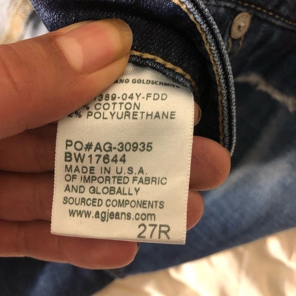 AG-ED Denim distressed skinny ankle blue Jeans size 27​ - Picture 6 of 6